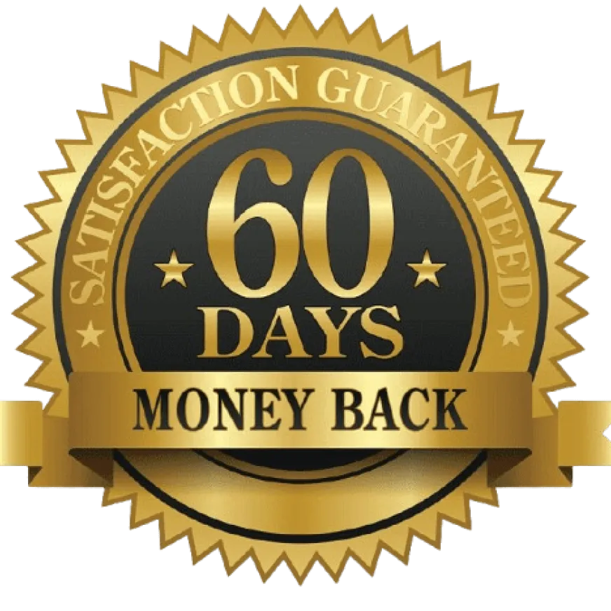 60-day satisfaction money-back guarantee badge
